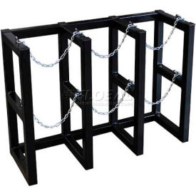 Cylinder Tube Rack, 3 Wide x 1 Deep, 44"W x 16"D x 30"H,3 Cylinder Cap.