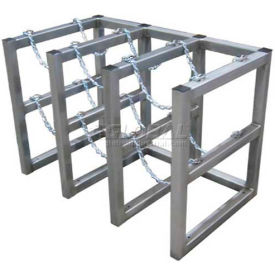 Cylinder Tube Rack, 3 Wide x 26 Deep, 44W x 26D x 30H, 6 Cylinder Cap.