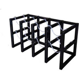 Cylinder Tube Rack, 4 Wide x 2 Deep, 58"W x 26"D x 30"H, 8 Cylinder Cap.