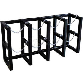 Cylinder Tube Rack, 4 Wide x 1 Deep, 58"W x 16"D x 30"H,4 Cylinder Cap.