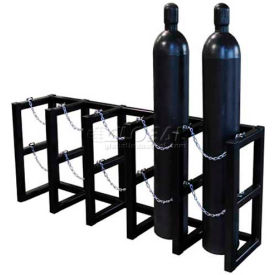 Cylinder Tube Rack, 5 Wide x 1 Deep, 70"W x 16"D x 30"H,5 Cylinder Cap