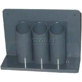 Laboratory Size Triple Bottle Holder, Wall/Bench Mount, 11"W x 4"D x 7-1/2"H