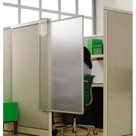 Workstation Privacy Screen, 36"W x 48"H, Sliding, Partial Length