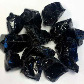 Fire Glass 1/2" to 1" Diameter Recycled Black 10 Lbs