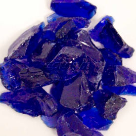 Fire Glass 1/2" to 1" Dia. Recycled Cobalt Blue 10 Lbs