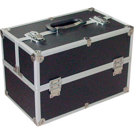 Aluminum Storage Case, 16"L x 10"W x 11"H, Black/Silver