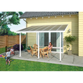 Feria Patio Cover Sidewall Kit, 8'W x 10'H, Clear Panel, White Frame