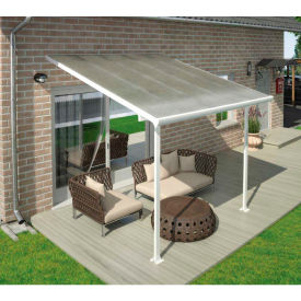Feria Patio Cover Kit, 26'L x 13'W, Clear Panel, White Frame