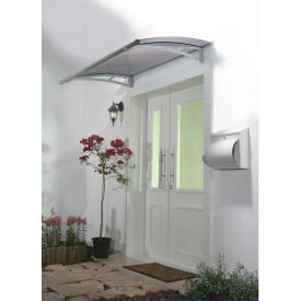 Aquila 1500 Door Awning, 5'L x 3'W, Grey Panel, Aluminum Frame
