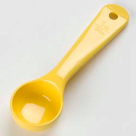 Solid, Measure Miser Spoon Short Handle, 1 Oz., Yellow