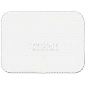White Embossed Scalloped Edge/ Round Corner, 13-5/8" x 18-3/4", 2000/Cs