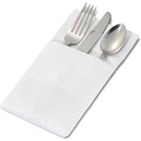 White Solid Color, Recycled Pocketfold Napkin, 17" x 17", White