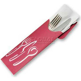 Bon Appetit Cutlery Caddy, 2-Ply, 16" x 16", 600/Cs, Cranberry