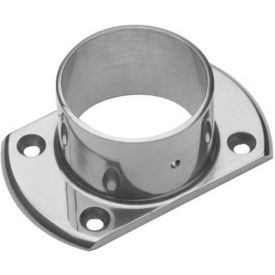 Flange, Wall, Cut, for 2" Tubing, Polished Stainless Steel