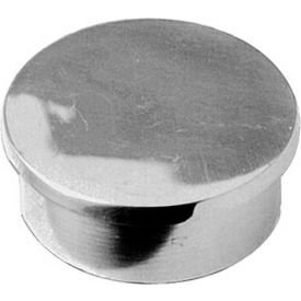 End Cap, Flush, for 1.5" Tubing, Polished Stainless Steel