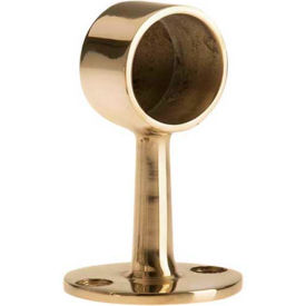 Flush End Post, for 1" Tubing, Polished Brass