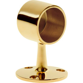 Flush End Post for 1.5" Tubing, Polished Brass