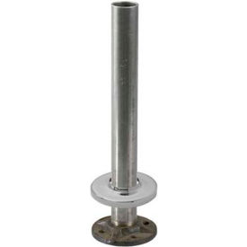 Steel Flange and Steel Insert for 2" Tubing with Polished Stainless Steel Canopy