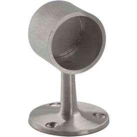 Flush End Post, for 1.5" Tubing, Satin Stainless Steel