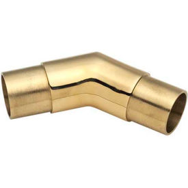 Flush Angle Fitting, 135 Degree, for 1.5" Tubing, Polished Brass