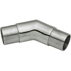 Flush Angle Fitting, 135 Degree, for 1.5" Tubing, Polished Stainless Steel