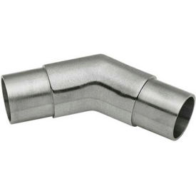 Flush Angle Fitting, 135 Degree, for 1.5" Tubing, Satin Stainless Steel