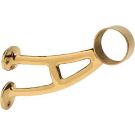 Bar Mount Bracket, for 2" Tubing, Polished Brass