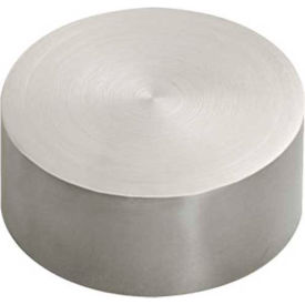End Cap, Flush for Wood, for 2" Tubing, Satin Stainless Steel