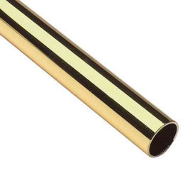 Tube, 1" x .050" x 8', Polished Brass