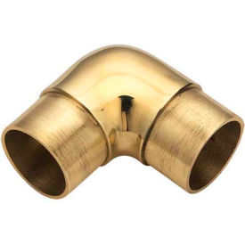 Flush Elbow Fitting, for 2" Tubing, Polished Brass