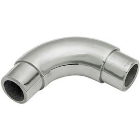 Flush Elbow Fitting, Radius, for 1" Tubing, Polished Stainless Steel