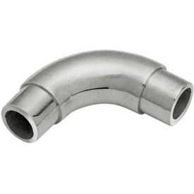 Flush Elbow Fitting, Radius, for 1" Tubing, Satin Stainless Steel