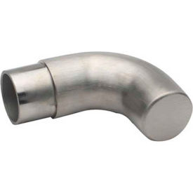 Radius Wall Return, for 1.5" Tubing, Satin Stainless Steel