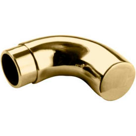 Radius Wall Return, for 2" Tubing, Polished Brass