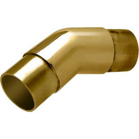 Flush Angle Fitting, 147 Degree, for 1.5" Tubing, Polished Brass