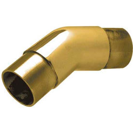 Flush Angle Fitting, 147 Degree, for 2" Tubing, Polished Brass