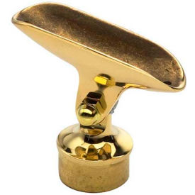 Adjustable Saddle for 2" Tubing, Polished Brass