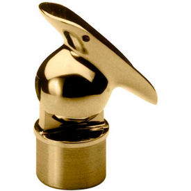 Adjustable Saddle, Ball, for 2" Tubing, Polished Brass