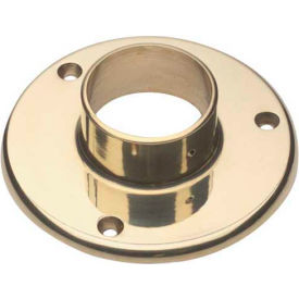 Flange, Floor, for 2" Tubing, Polished Brass