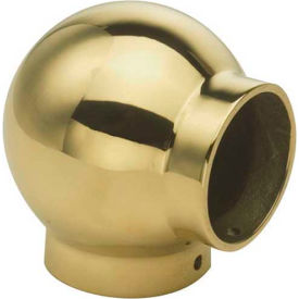 Ball Elbow for 1.5" Tubing, Polished Brass