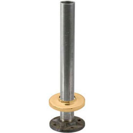 Steel Flange and Steel Insert for 1.5" Tubing with Polished Brass Canopy