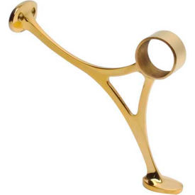 Combination Bracket for 1.5" Tubing, Polished Brass