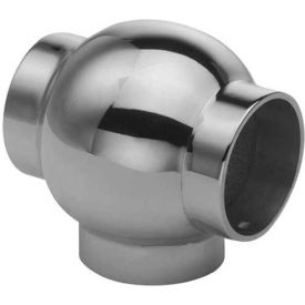Ball Tee, for 2" Tubing, Polished Stainless Steel