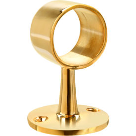 Flush Center Post for 1.5" Tubing, Polished Brass