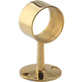 Flush Center Post, for 2" Tubing, Polished Brass