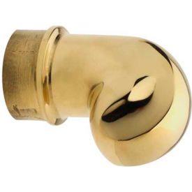 Scroll Finial for 2" Tubing, Polished Brass