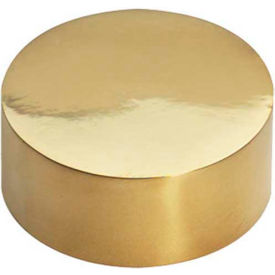 End Cap, Flush, used for Wood, for 2" Tubing, Polished Brass