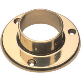 Flange, Wall, for 2" Tubing, Polished Brass