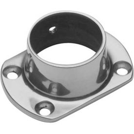 Flange, Wall, Cut, for 1.5" Tubing, Polished Stainless Steel
