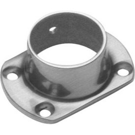 Flange, Wall, Cut, for 1.5" Tubing, Satin Stainless Steel